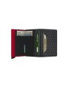 Secrid - Portafoglio sottile in pelle e alluminio motivo geometrico Slimwallet Optical