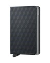 Secrid - Portafoglio sottile in pelle e alluminio motivo geometrico Slimwallet Optical
