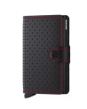 Secrid -  Portafoglio piccolo in pelle traforata e alluminio Miniwallet Perforate