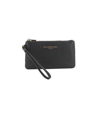 Nannini – Wallis Small Leather Clutch with Strap and Zipper