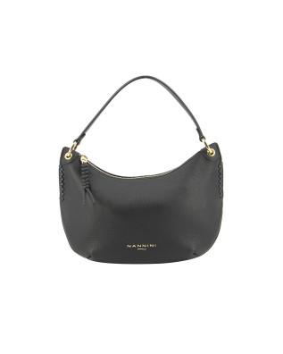 Nannini - Yara Flat Leather Shoulder Bag with Shoulder Strap 2