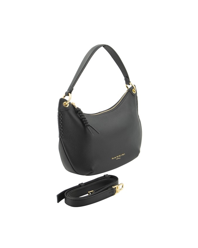  Nannini - Borsa a spalla in pelle piatta con tracolla Yara