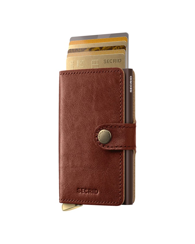  Secrid - Portafoglio piccolo in pelle e alluminio Miniwallet