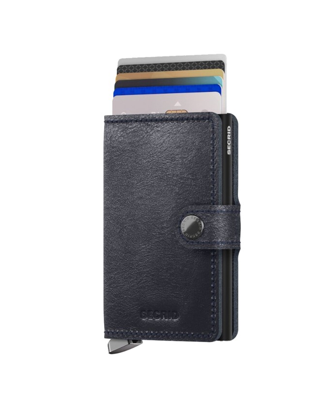  Secrid - Portafoglio piccolo in pelle e alluminio Miniwallet
