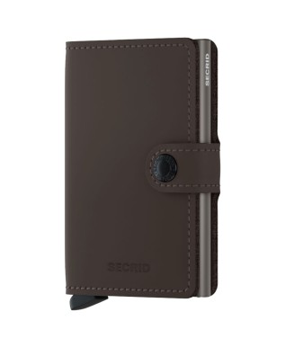 Secrid - Miniwallet Matte: Small Leather and Aluminum...