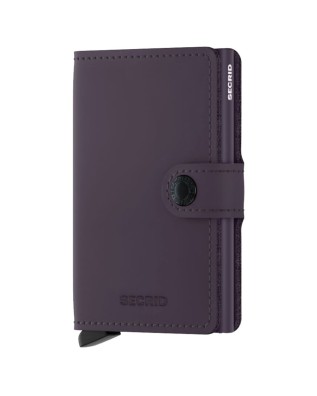 Secrid - Miniwallet Matte: Small Leather and Aluminum...