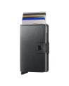 Secrid - Portafoglio piccolo in pelle ecologica e alluminio Miniwallet Mirum