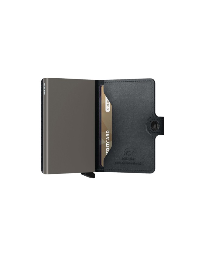 Secrid - Portafoglio piccolo in pelle ecologica e alluminio Miniwallet Mirum