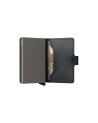 Secrid - Portafoglio piccolo in pelle ecologica e alluminio Miniwallet Mirum