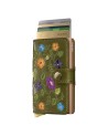 Secrid - Miniwallet Stitch Men's Leather and Aluminum Wallet