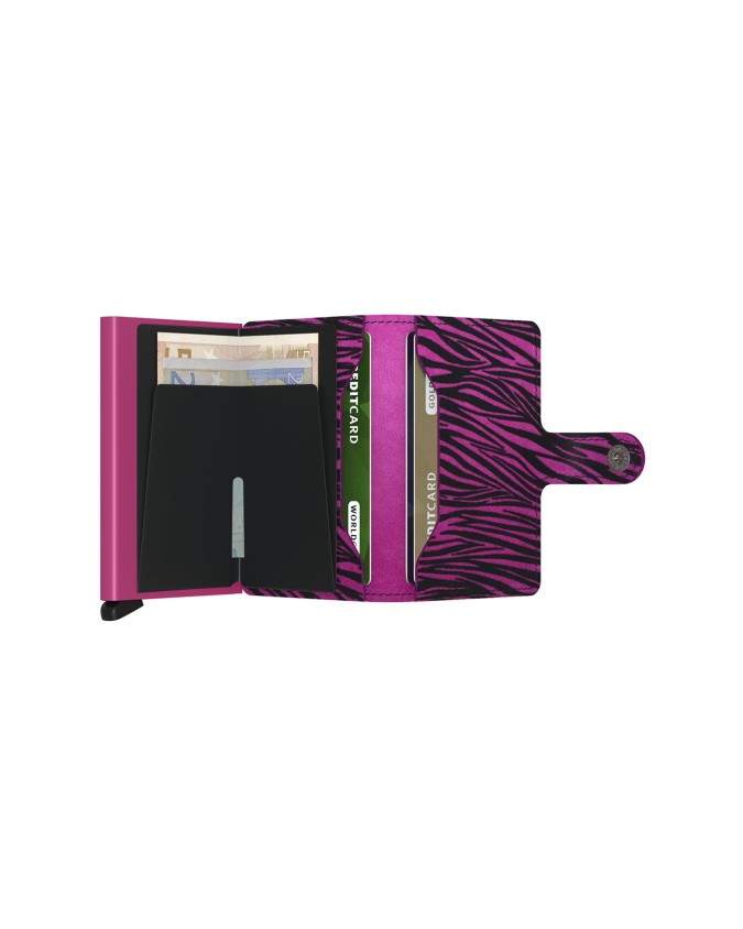  Secrid - Portafoglio piccolo in pelle alluminio Miniwallet