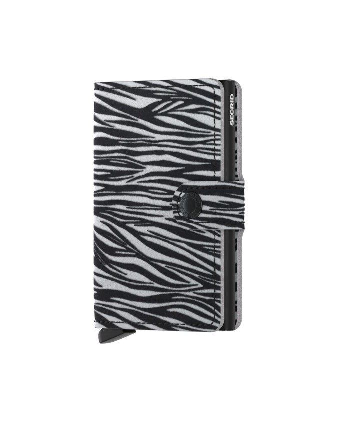  Secrid - Portafoglio piccolo in pelle alluminio Miniwallet