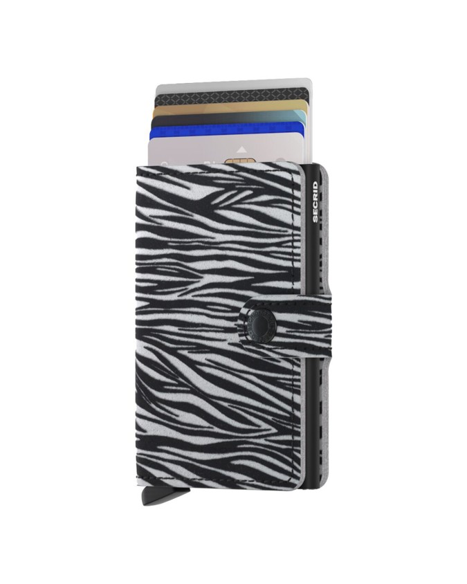  Secrid - Portafoglio piccolo in pelle alluminio Miniwallet