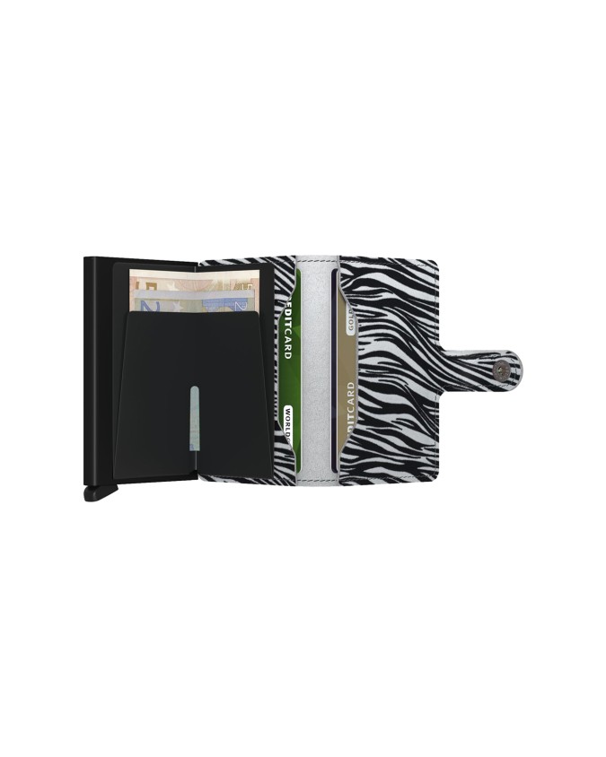  Secrid - Portafoglio piccolo in pelle alluminio Miniwallet