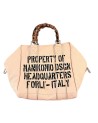  Manikomio Design – Borsa a mano in pelle con manici in bamboo
