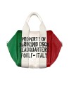 Manikomio Design – Borsa in pelle a mano con bandiera italiana Lady24