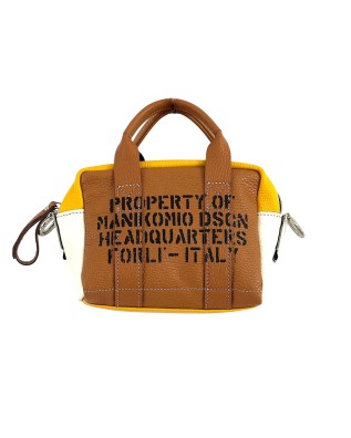 Manikomio Design - Borsa in pelle piccola bicolore BB Cool Genuine Leather