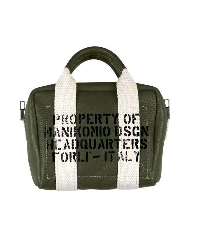 Manikomio Design - Borsa piccola a mano in vera pelle con doppio manico BB genuine leather