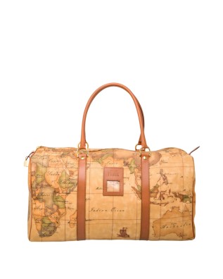 Alviero Martini Prima Classe - Borsone da viaggio Piccolo in tessuto stampato Geo Classic