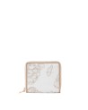 Alviero Martini Prima Classe - Portafoglio ziparound piccolo in tessuto goffrato Geo White