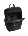  Piquadro - Zaino da viaggio porta pc 15,6" in pelle e tessuto