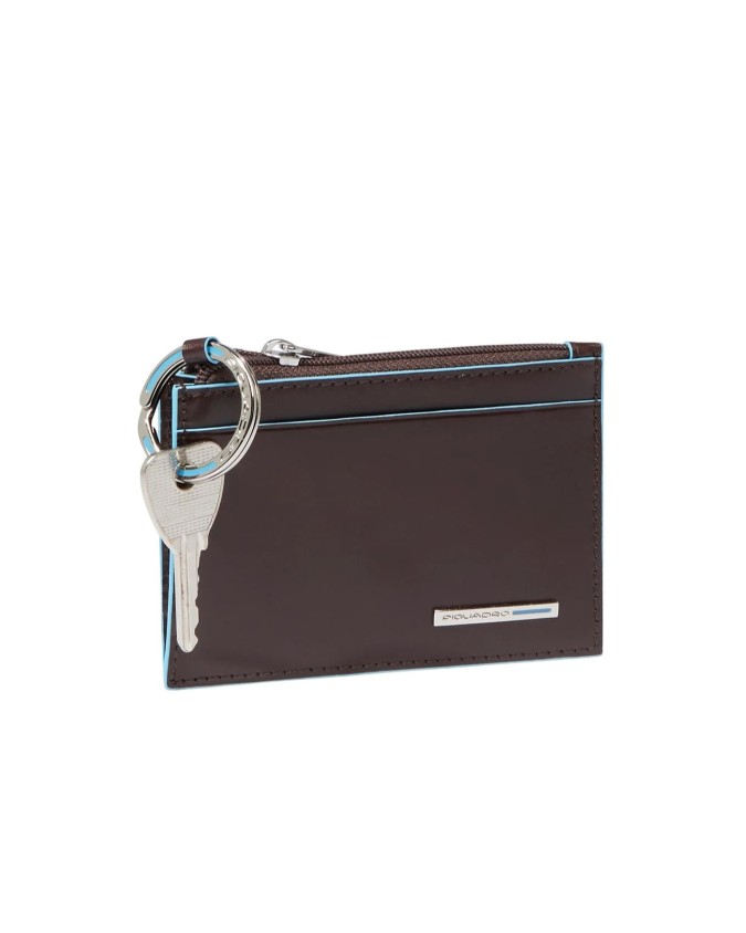  Piquadro - Portachiavi a bustina in pelle e porta carte di