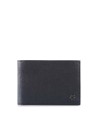 Piquadro - Herrenbrieftasche mit Münzfach aus Leder Black Square