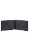 Piquadro - Black Square men's leather wallet with coin pocket