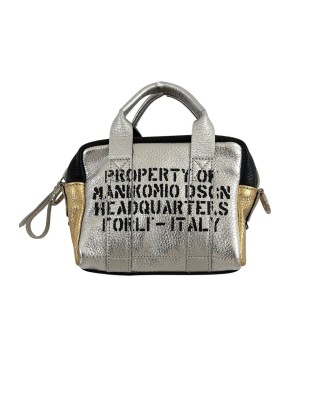 Manikomio Design - Borsa in pelle piccola bicolore BB Cool Genuine Leather 2