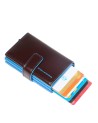  Piquadro - Porta carte di credito compatto in pelle Blue Square