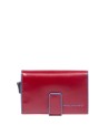  Piquadro - Porta carte di credito compatto in pelle Blue Square