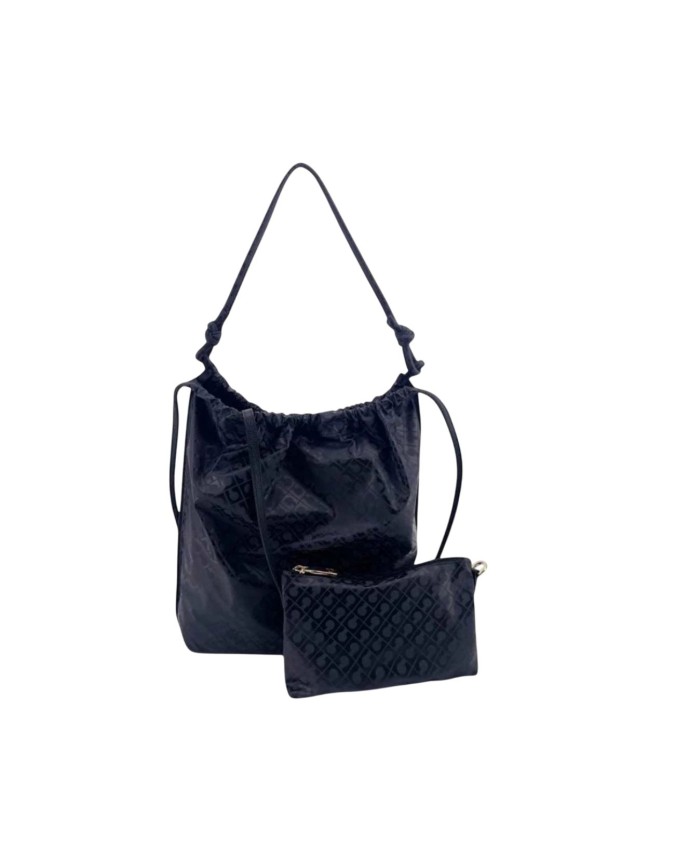 Gherardini - Borsa a spalla Hobo Tg. M con tracolla in tessuto Softy