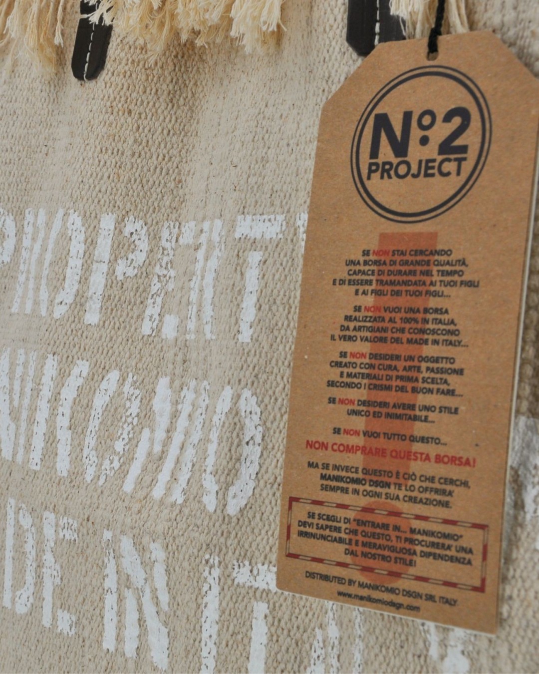  Manikomio Design - Shopper in Cotone e Pelle N°2