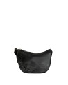 Alviero Martini Prima Classe - Small Half-Moon Geo Soft Black Shoulder Bag