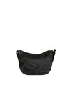 Alviero Martini Prima Classe - Small Half-Moon Geo Soft Black Shoulder Bag