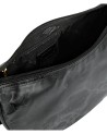 Alviero Martini Prima Classe - Small Half-Moon Geo Soft Black Shoulder Bag
