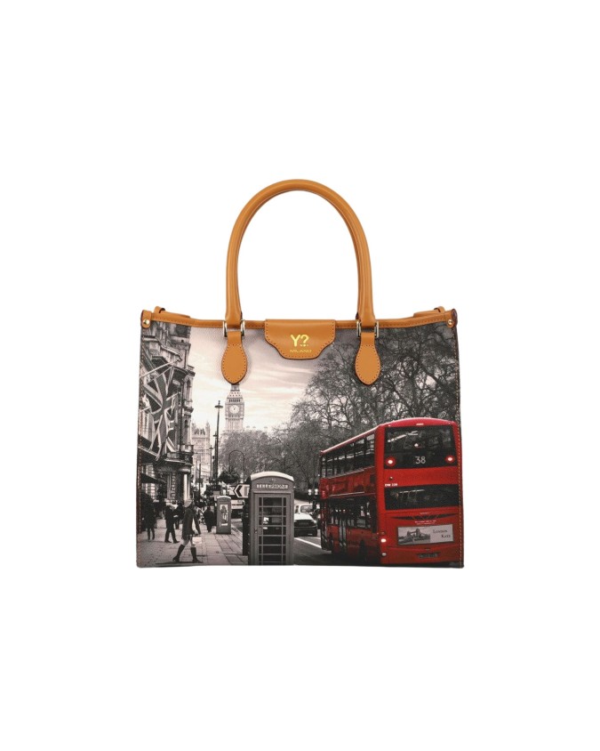  Ynot - Borsa Elegance shopper con stampa all over