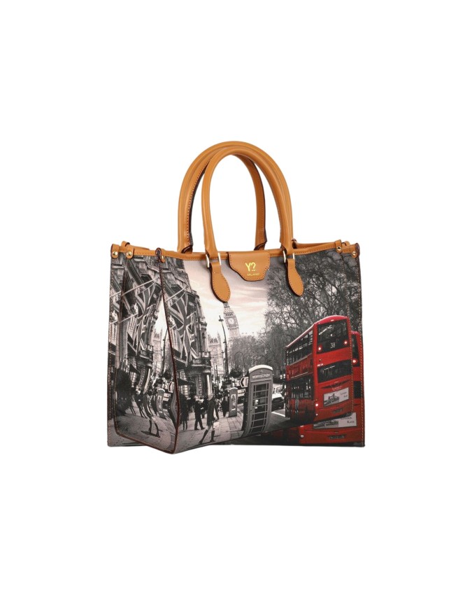  Ynot - Borsa Elegance shopper con stampa all over