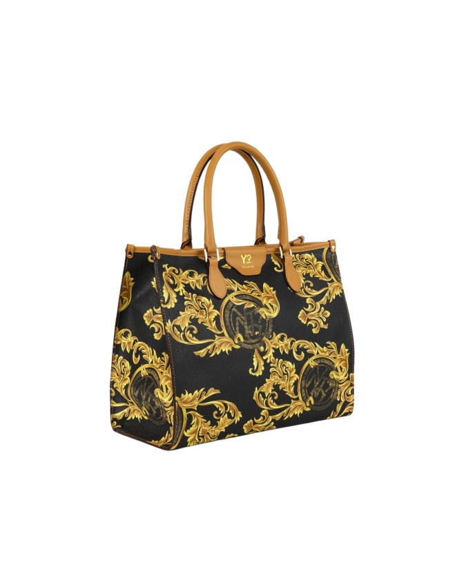  Ynot - Borsa Elegance shopper con stampa all over