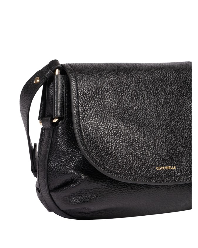  Coccinelle - Borsa a tracolla in pelle con patta Rebekka