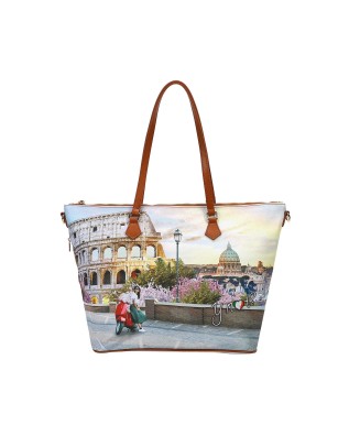  Ynot - Borsa shopping Tg M con due manici in ecopelle Yesbag