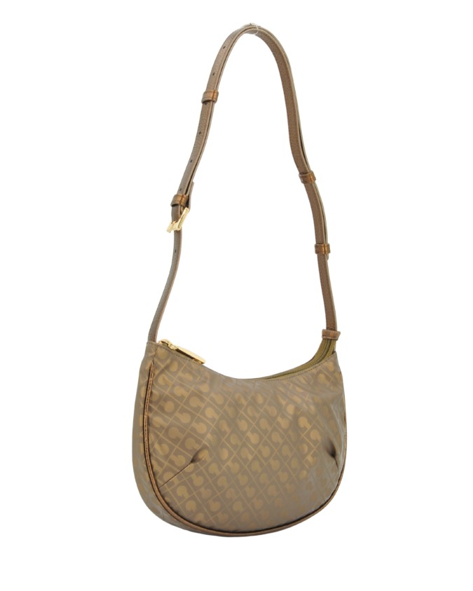  Gherardini - Borsa a tracolla mini con zip dorata in tessuto