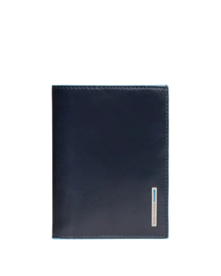Piquadro – Blue Square RFID Vertical Men's Leather Wallet...