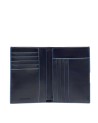 Piquadro – Vertikale Herrenbrieftasche aus RFID-Leder Blue Square