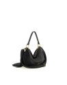 Gabs - Multi-Color Leather Shoulder Bag, Size M, Split Leather with Gold Fringe