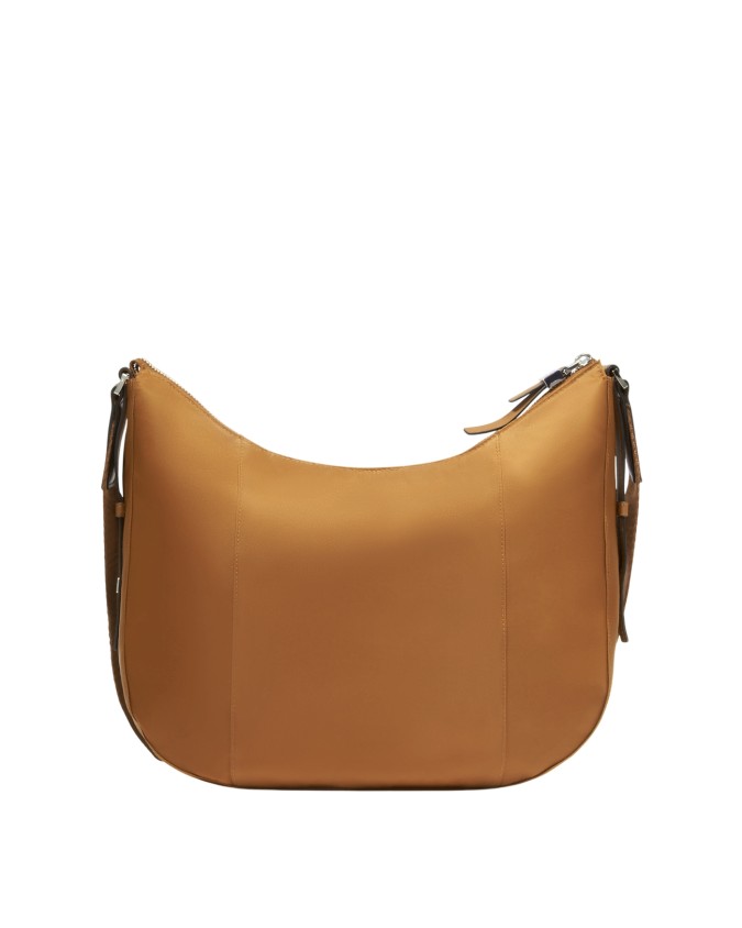 Piquadro - Damen-Umhängetasche aus Leder und recyceltem Stoff