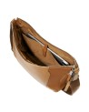 Piquadro - Damen-Umhängetasche aus Leder und recyceltem Stoff