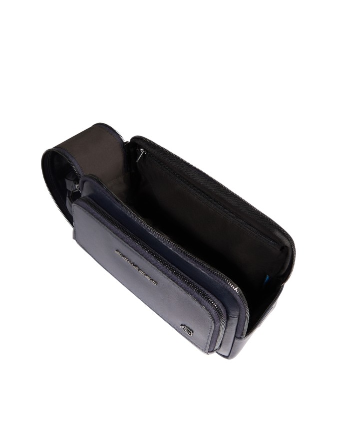 Piquadro - Beauty case in pelle con doppia zip