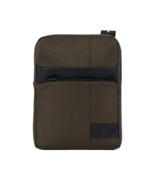 Piquadro - Leather and fabric iPad Mini case - Green