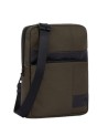 Piquadro - iPad-Mini-Tasche aus Leder und Stoff
